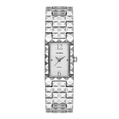 Relogio Mondaine Feminino Ref: 99840l0mvnm2 Bracelete Retangular Prateado
