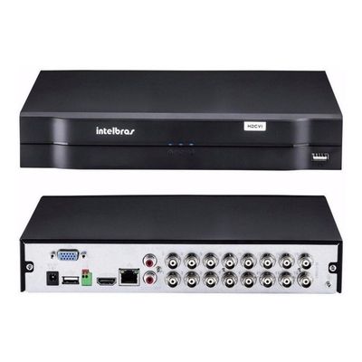 Kit Cftv 16 Cameras Segurança Hd Dvr Intelbras 1116 S/ HD