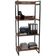 Kit Mesa Cavalete 135 cm com Estante 4 Prateleiras Estilo Industrial Form C01 Nogal - Lyam Decor