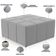 Kit 02 Puffs Decorativos Para Sala De Estar Quadrado Milano 90x90 W01 Bouclê Cinza - Lyam Decor