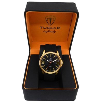 Relógio Tuguir Masculino Ref: Tgi37151 Esportivo Aço Dourado