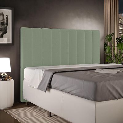 Cabeceira Cama Box Casal King 195 cm Dália W01 Bouclê Oliva - Lyam Decor