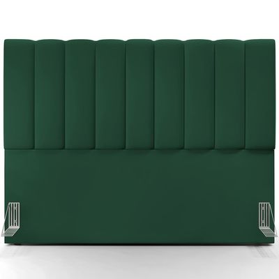 Cabeceira Cama Box Casal Queen 160 cm Dália W01 Suede Verde Musgo - Lyam Decor