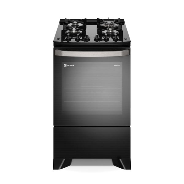 Fogão 4 bocas Electrolux Preto Experience c/ Mesa de Vidro, Grill e PerfectCook360 (FE4CP) 127V