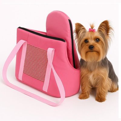 Mala Transporte Pet Dobrável Mochila Rosa Gato Cão Gatinho Carro Passeio Bolsa Compacta Viagem