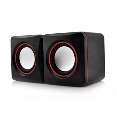 Mini Caixa De Som Para Computador PC Notebook 5w Rms Cabo P2 USB