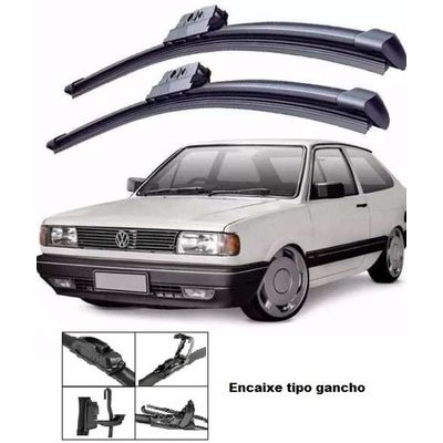 Kit Palheta Limpador Parabrisa Para-brisa Dianteiro Gol Quadrado 1980 à 1996
