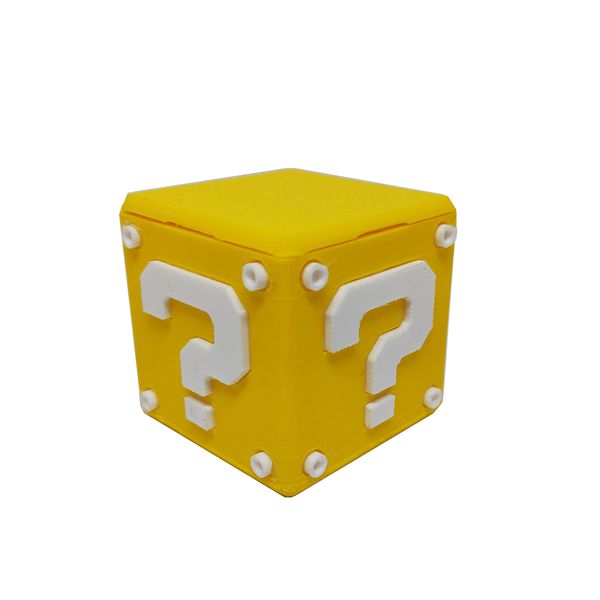 Cubo Interrogação Porta Objetos c/ Tampa 5 cm 3D Mario Gamer Mesa Escritório Geek Cubo Interrogação Porta Objetos c/ Tampa 5 cm 3D Mario Gamer Mesa Escritório Geek