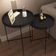 Mesa De Canto Lateral Decorativa Industrial Sala de Estar 56 cm Sintético Preto P06 Daisy - Lyam