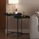 Mesa De Canto Lateral Decorativa Industrial Sala de Estar 56 cm Sintético Preto P06 Daisy - Lyam
