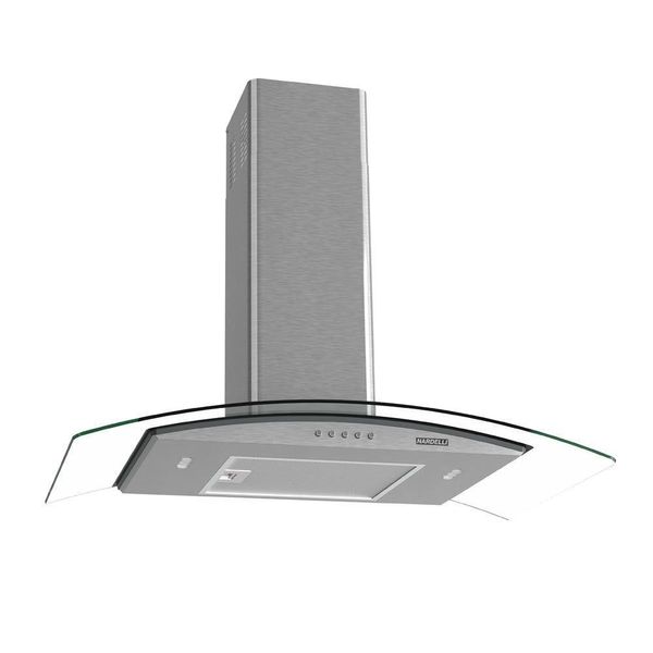 Coifa Nardelli De Parede Clean Vidro Curvo Kromanox 80cm Kromanox 110V