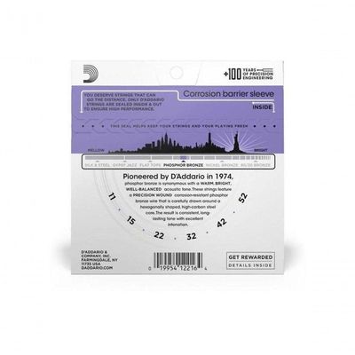 Encordoamento Violão Aço .011-.052 Phosphor Bronze Ej26 D