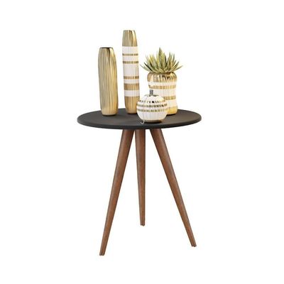 Conjunto Mesa 2 Mesas Laterais Isa - Mdf Pés De Madeira Pintura Uv Isa - J3 Móveis
