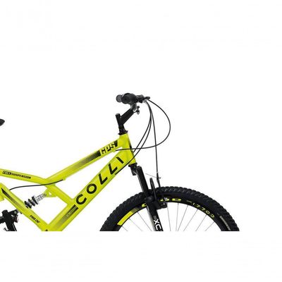 Bicicleta Gps 148 Dupla Suspensão Aro 26 21 Marchas Amarelo Neon