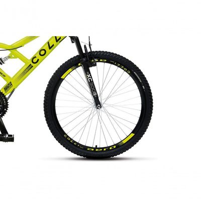 Bicicleta Gps 148 Dupla Suspensão Aro 26 21 Marchas Amarelo Neon