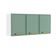 Armário Aéreo De Aço 3 Portas Verde Bellagio Bella Bertolini Verde/branco