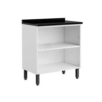 Balcão De Aço Com Tampo 2 Portas Branco Evidence Bertolini Branco