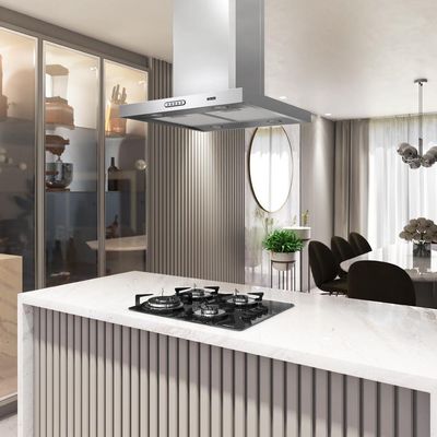 Coifa Ilha 60cm Retangular Terim Inox 220V