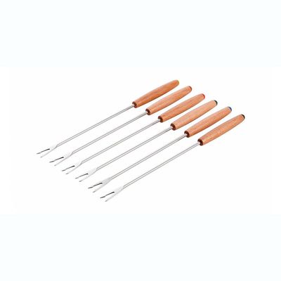 CONJUNTO DE GARFOS STAUB P/ FONDUE GRANDE EM AÇO INOX 6 PEÇAS