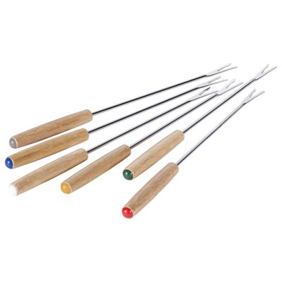 CONJUNTO DE GARFOS STAUB P/ FONDUE GRANDE EM AÇO INOX 6 PEÇAS