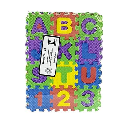 TAPETE DE MONTAR INFANTIL 36 PEÇAS E.V.A 4 CM X 4 CM