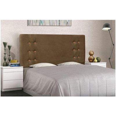 Cabeceira Gênova para Cama Box Casal 140cm Suede Caramelo