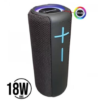 Caixa de Som Portátil Bluetooth IPX6 K450 Kimaster 18W Cinza
