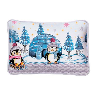 Jogo de Lençol Alegria Solteiro 2 Peças Infantil Estampado Malha 100% Algodão - Pinguins