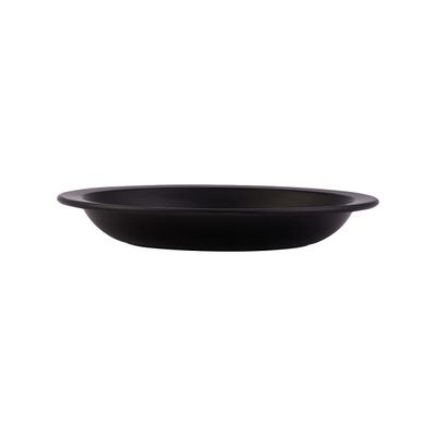 Prato Elegance Fundo Redondo 22cm Preto em Polipropileno