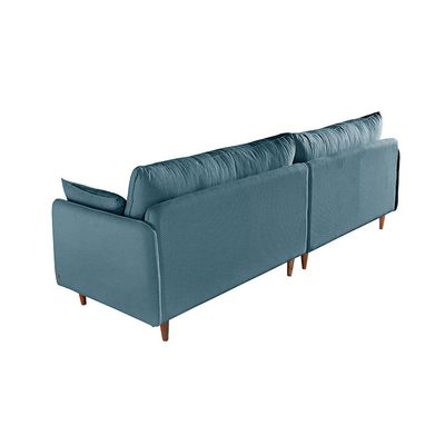 Sofá 3 Lugares Vittro Linho Azul 190 cm