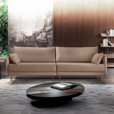 Sofá 2 Lugares Vittro Linho Bege 170 cm