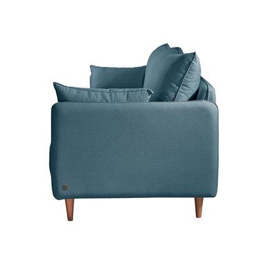 Sofá 3 Lugares Vittro Linho Azul 240 cm