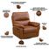 Poltrona do Papai Reclinável e Giratória Oliver D06 Couríssimo Camel - Lyam Decor