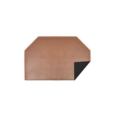Jogo Americano Mini Hexagono Marrom Preto Dupla Face Cafeteria 10un