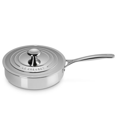 FRIGIDEIRA LE CREUSET SAUTE SIGNATURE 3-PLY EM AÇO INOX 24CM 96600124000000