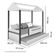 Cama Casa Solteiro Lara Branca Com Aux, E Led