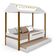 Cama Casa Solteiro Lara Branca Com Aux, E Led