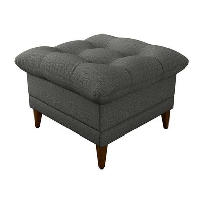 Poltrona De Amamentação Com Puff Montreal Suede Chumbo Matrix Linho Chumbo