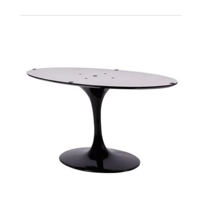 Base de Mesa de Jantar Oval Tampo 100x70 Cm até 137x90 Preto