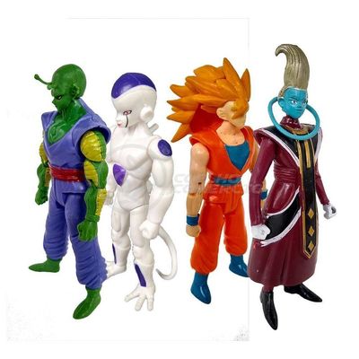 Kit 4 Bonecos Dragon Ball Super 15Cm