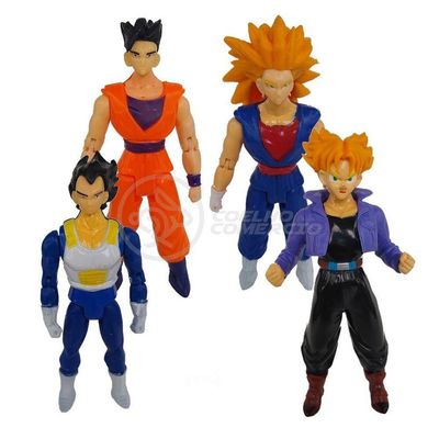 Kit 4 Bonecos Dragon Ball Super 15Cm