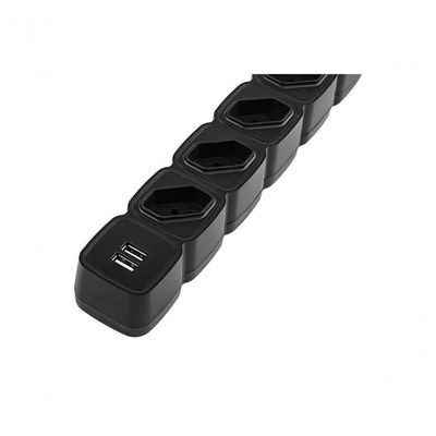 Protetor Eletronico Intelbras Epe204 4 Tomadas 2 Usb Preto