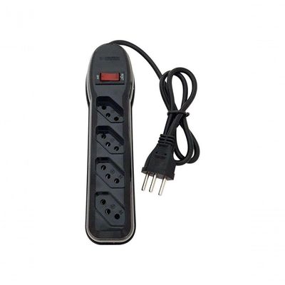 Filtro De Linha Circuit Breaker 4 Tomadas Pp 3x0,75 1m Preto