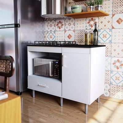 Vr Balcão Cooktop 1,05m Branco Branco