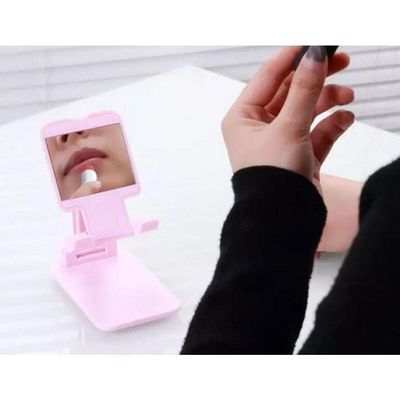 Suporte Retratil Ajustavel Para Celular Tablet Ipad Rosa