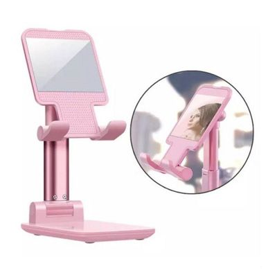 Suporte Retratil Ajustavel Para Celular Tablet Ipad Rosa