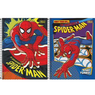 CADERNO CAPA DURA UNIVERSITÁRIO SPIDER MAN FIT 1M 80FLS