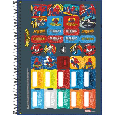 CADERNO CAPA DURA UNIVERSITÁRIO SPIDER MAN FIT 1M 80FLS