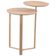 Mesa Lateral Para Sala de Estar 2 em 1 Pés Metálicos Dari A03 Hanover Dourado - Lyam Decor