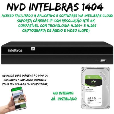 NVD Multi Hd Intelbras 1404 C/HD 1TB